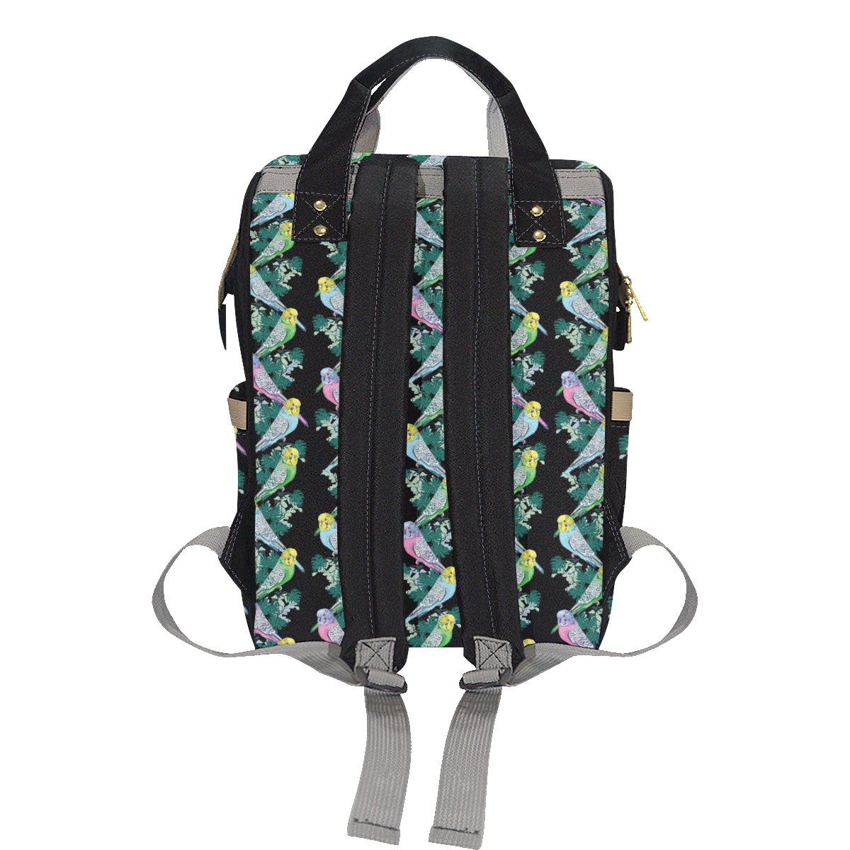 Budgerigar Pattern Print Design 03 Diaper Bag Backpack