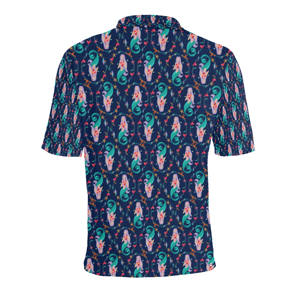 Mermaid Girl Cute Design Print Men Polo Shirt