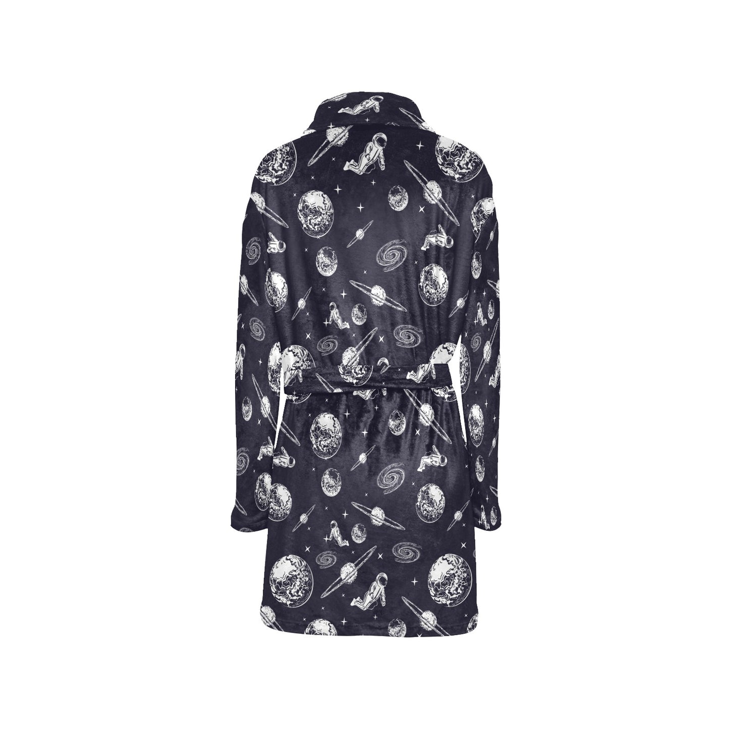 Space Astronaut Print Design LKS302 Women's Fleece Robe
