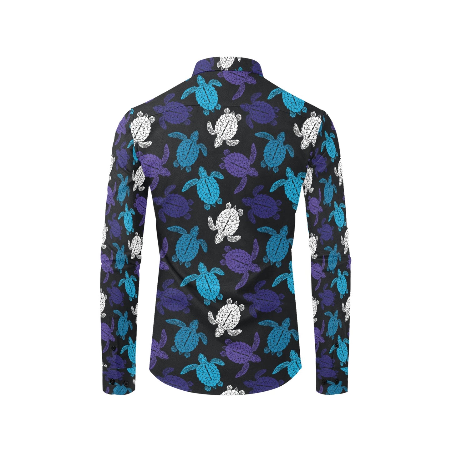 Sea Turtle Print Design LKS306 Men's Long Sleeve Dress Shirt