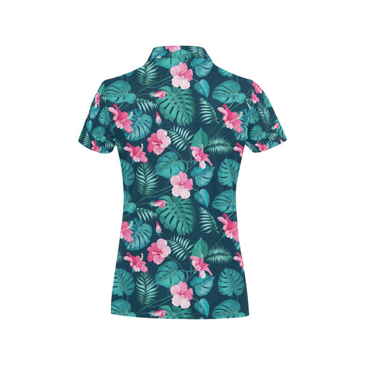 Summer Floral Print Design LKS301 Women's Polo Shirt