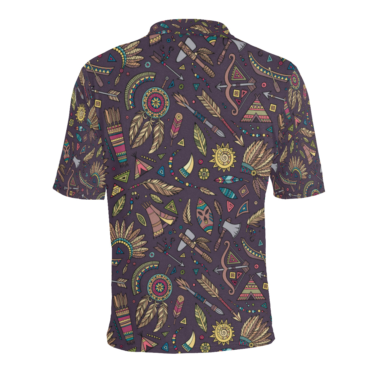 Tribal native american Aztec Men Polo Shirt