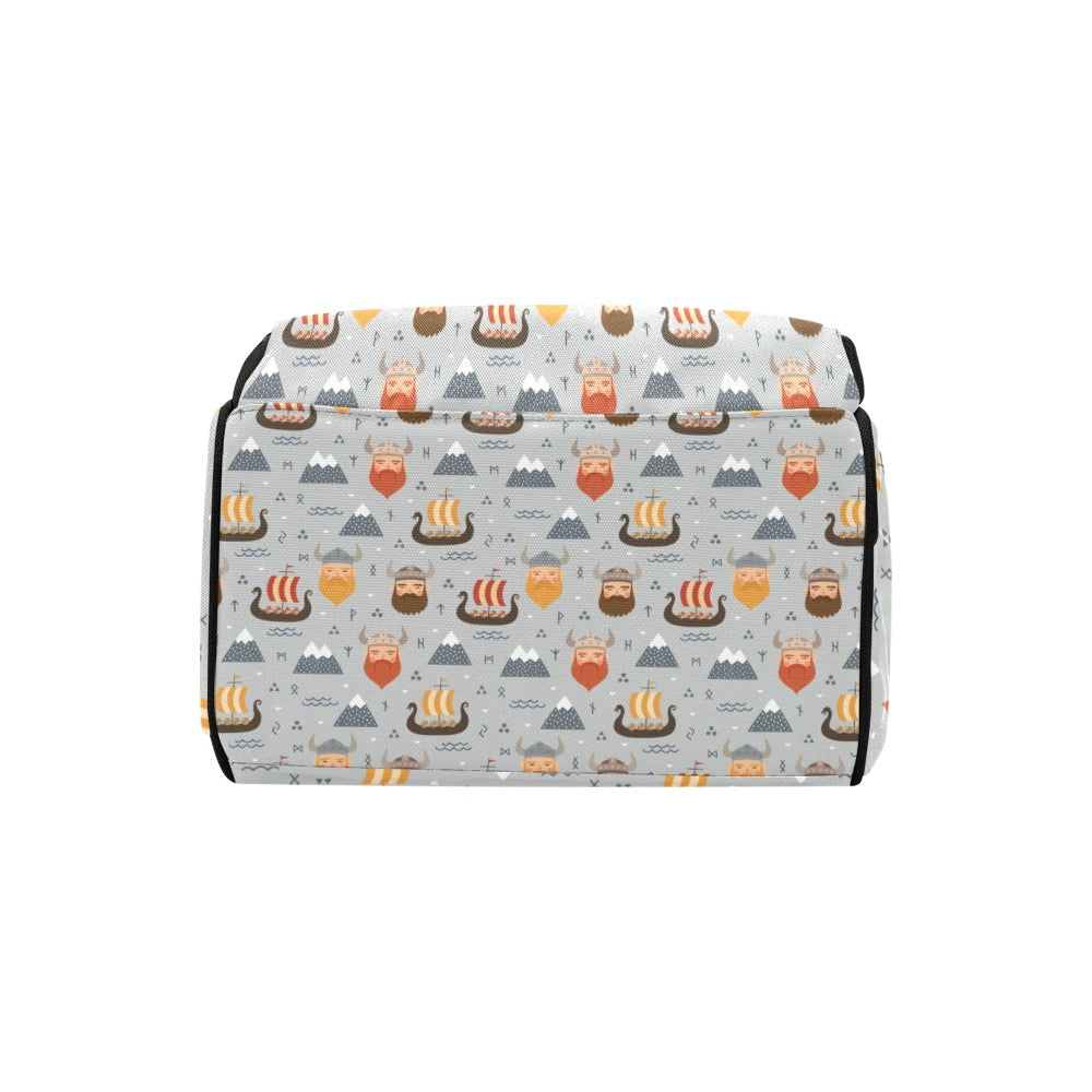 Vikings Print Design LKS307 Diaper Bag Backpack