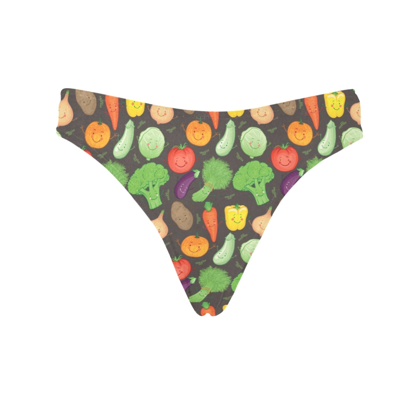 Vegan Funny Themed Design Print Women's Thongs