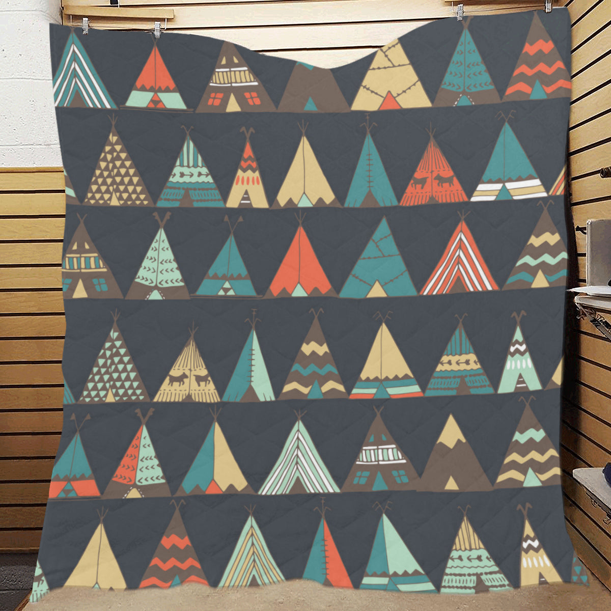 Tribal native american tent Aztec Premium Quilt