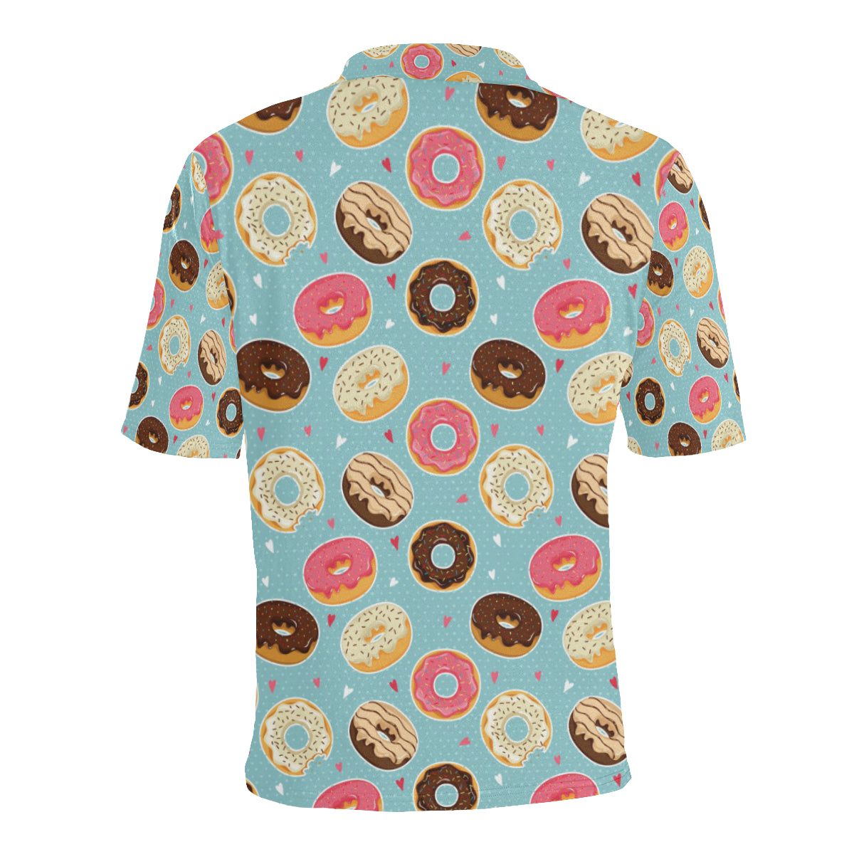 Donut Pattern Print Design DN04 Men Polo Shirt