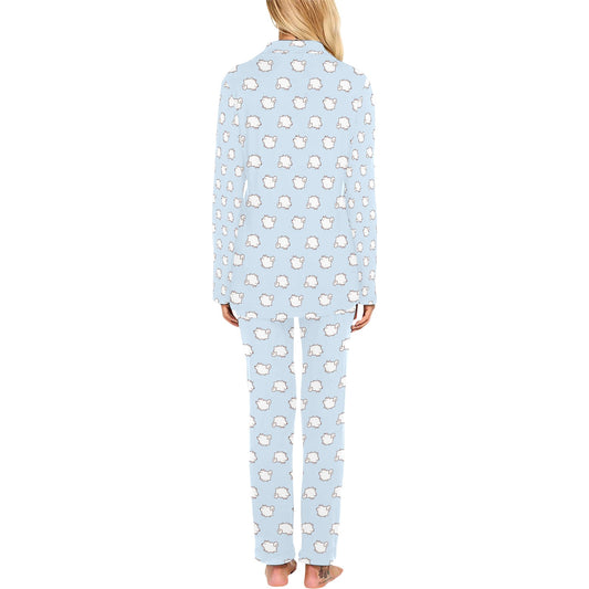 Samoyeds Print Design LKS301 Women's Long Pajama Set