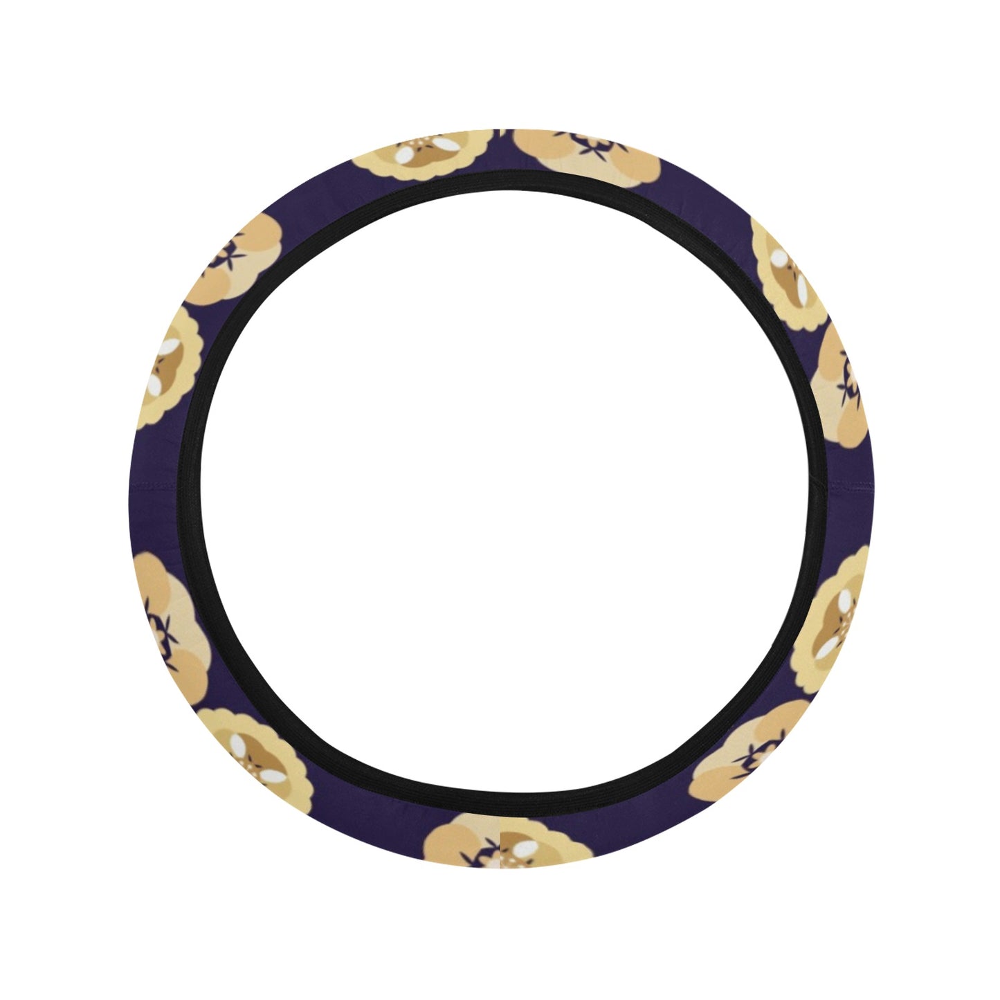 Sakura Print Design LKS303 Steering Wheel Cover with Elastic Edge