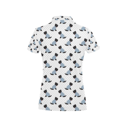 Scottish Terriers Print Design LKS3013 Women's Polo Shirt