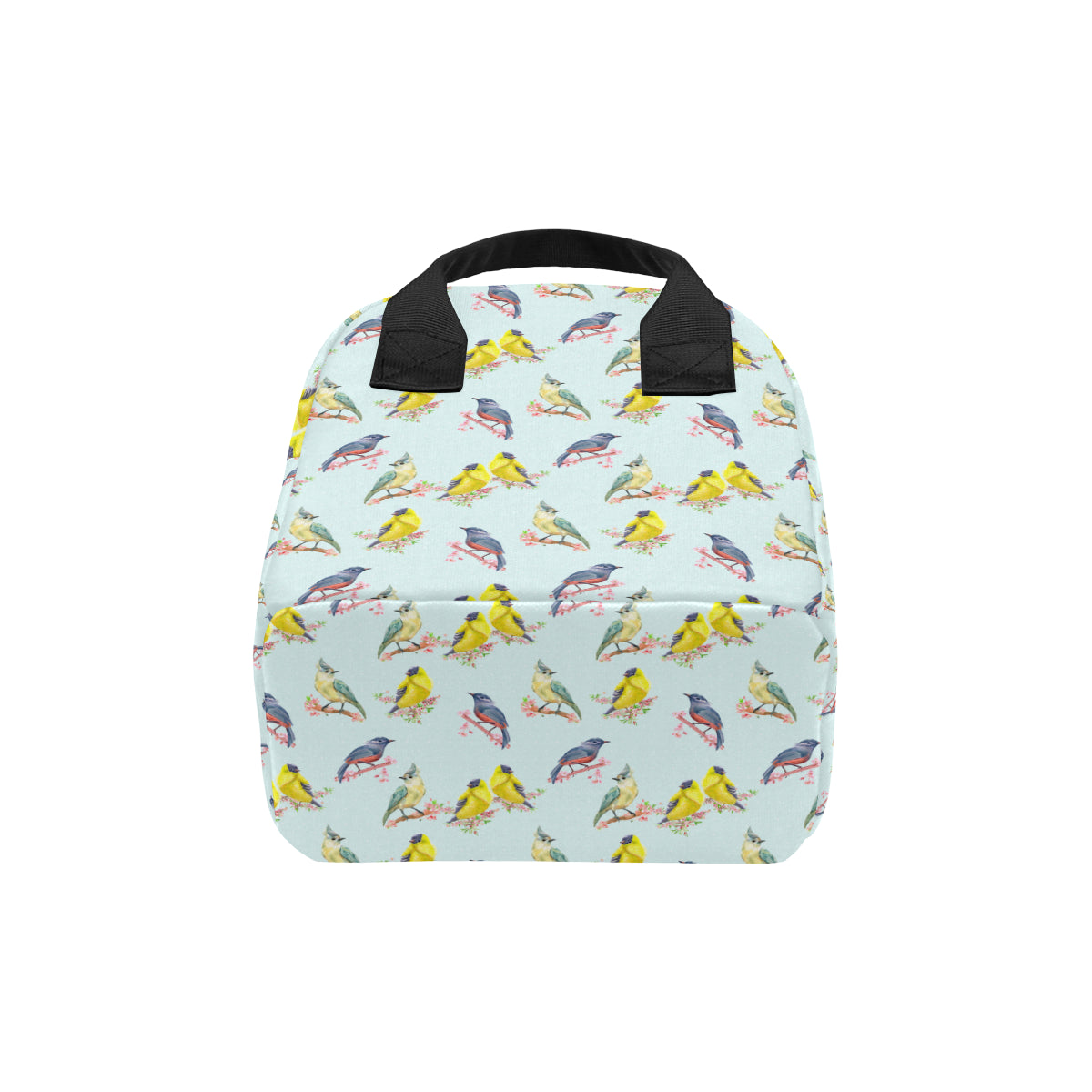 Bird Sweet Themed Print Pattern Insulated Lunch Bag