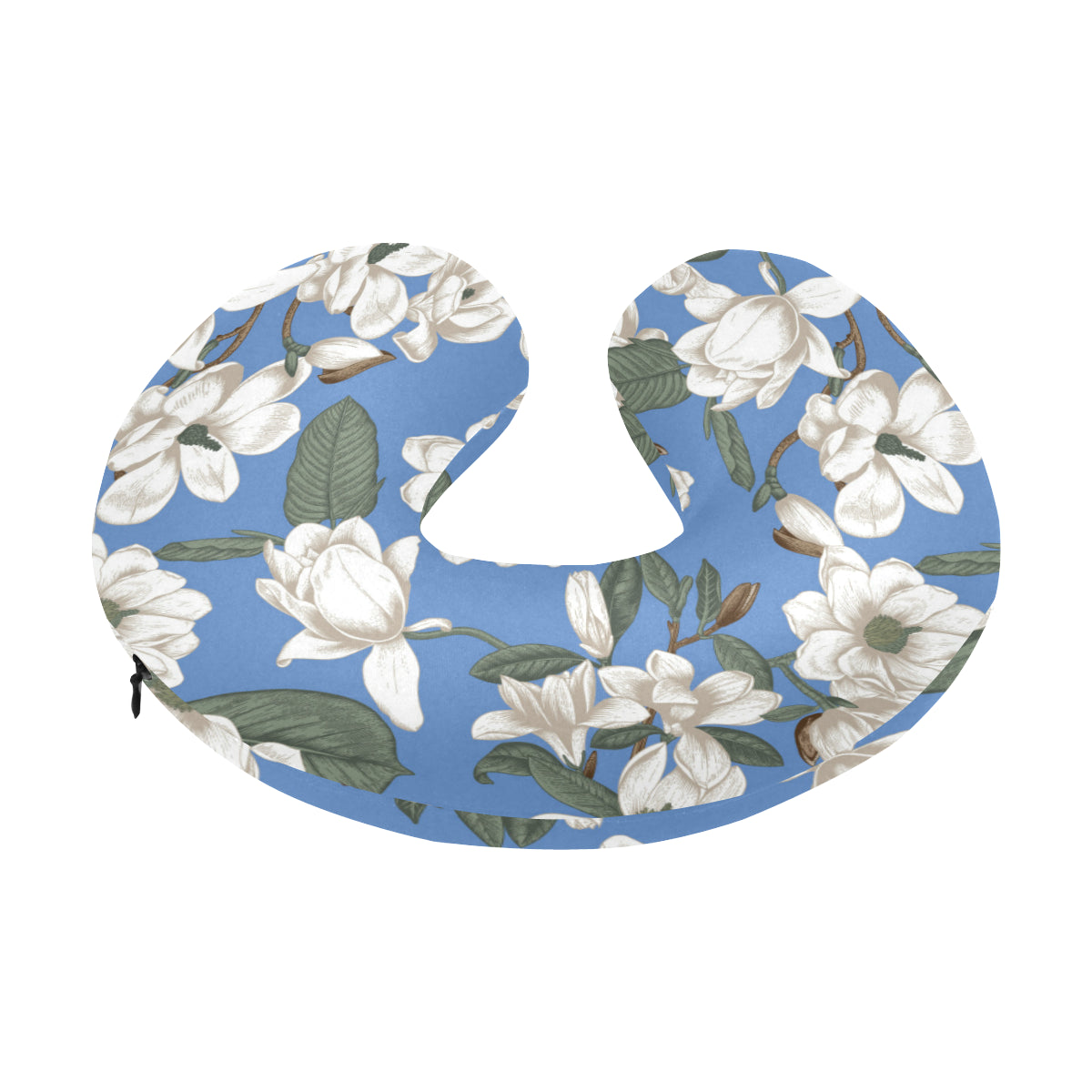Magnolia Pattern Print Design 01 U-Shaped Travel Neck Pillow