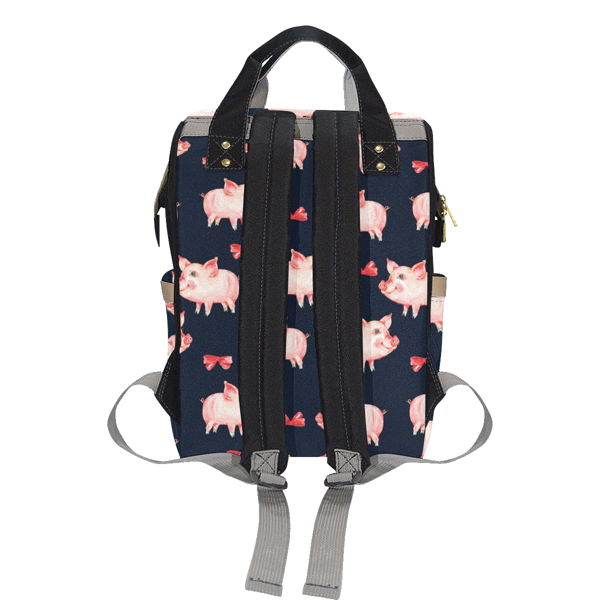 Pig Cute Pattern Print Design 02 Diaper Bag Backpack