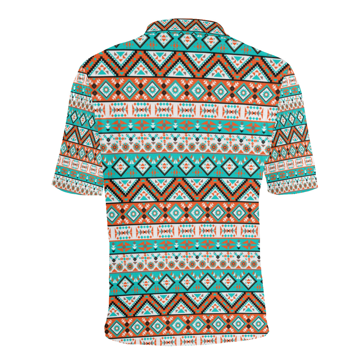Navajo Style Print Pattern Men Polo Shirt