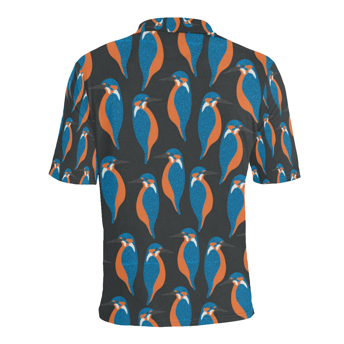 Kingfisher Pattern Print Design 03 Men Polo Shirt