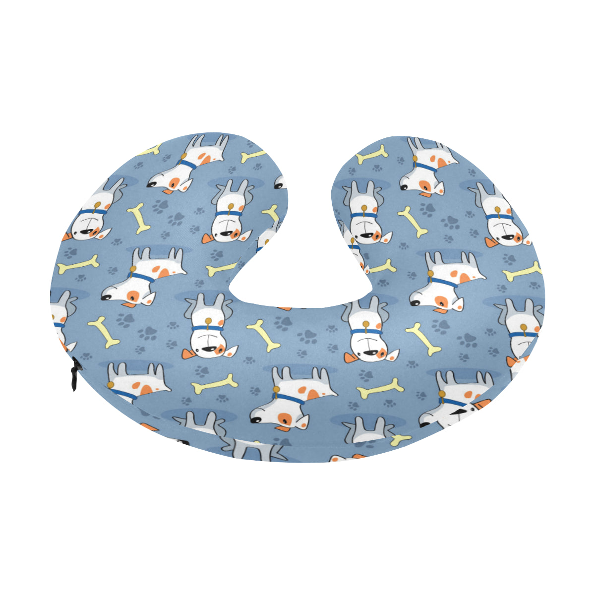 Bull Terriers Pattern Print Design 04 U-Shaped Travel Neck Pillow