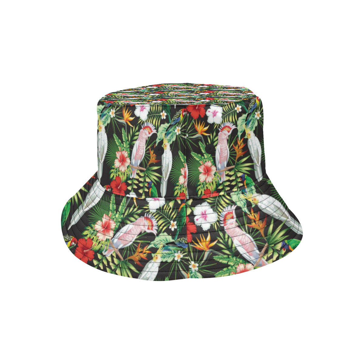 Tropical Flower Pattern Print Design TF03 Unisex Bucket Hat