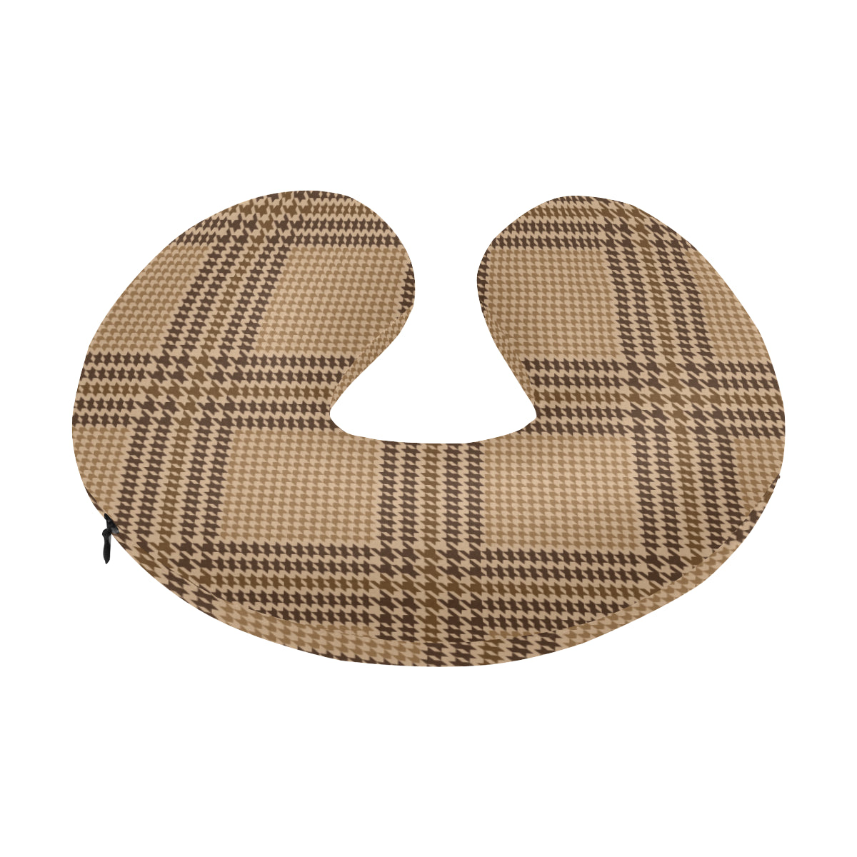 Houndstooth Brown Pattern Print Design 04 U-Shaped Travel Neck Pillow