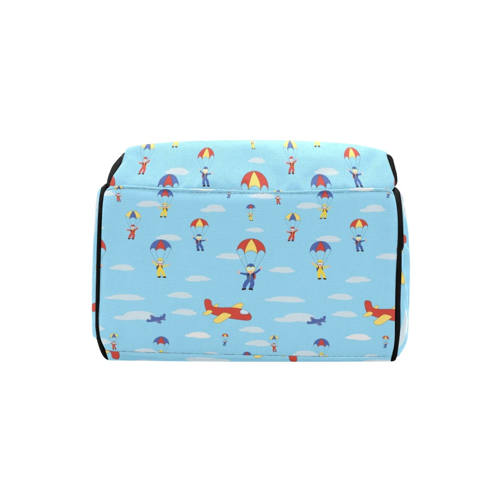 Skydiver Print Design LKS304 Diaper Bag Backpack