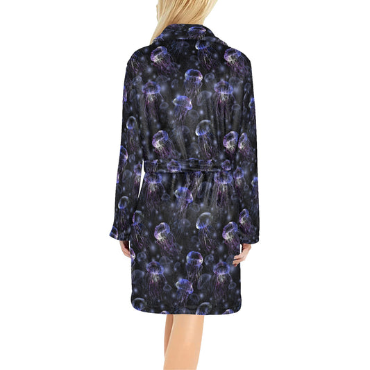Jellyfish Themed Women's Fleece Robe