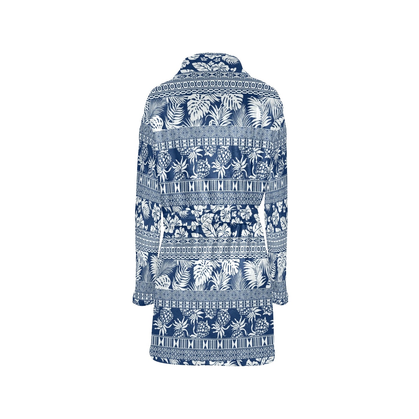 Hawaiian Themed Pattern Print Design H020 Women's Fleece Robe