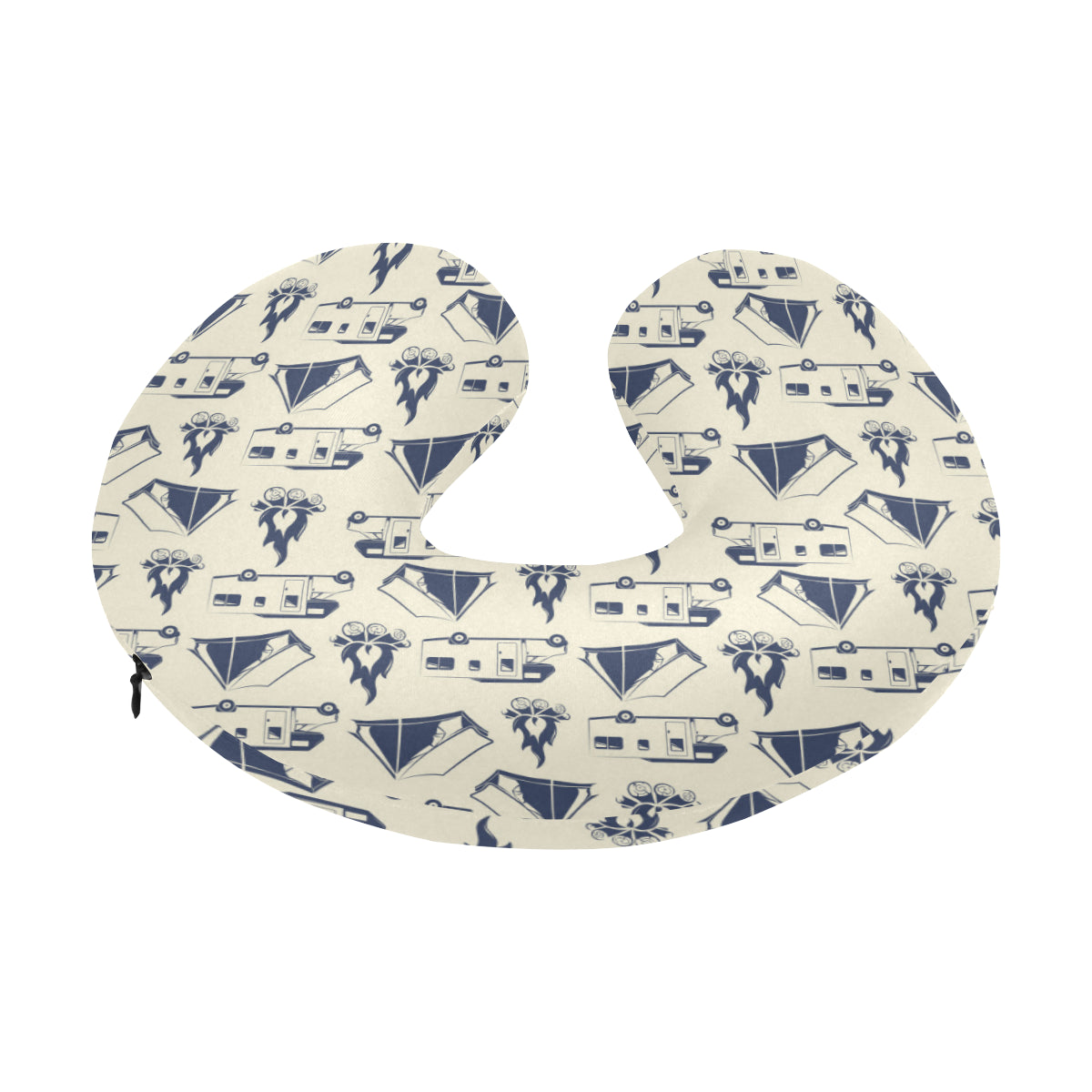 Campfire Pattern Print Design 01 U-Shaped Travel Neck Pillow