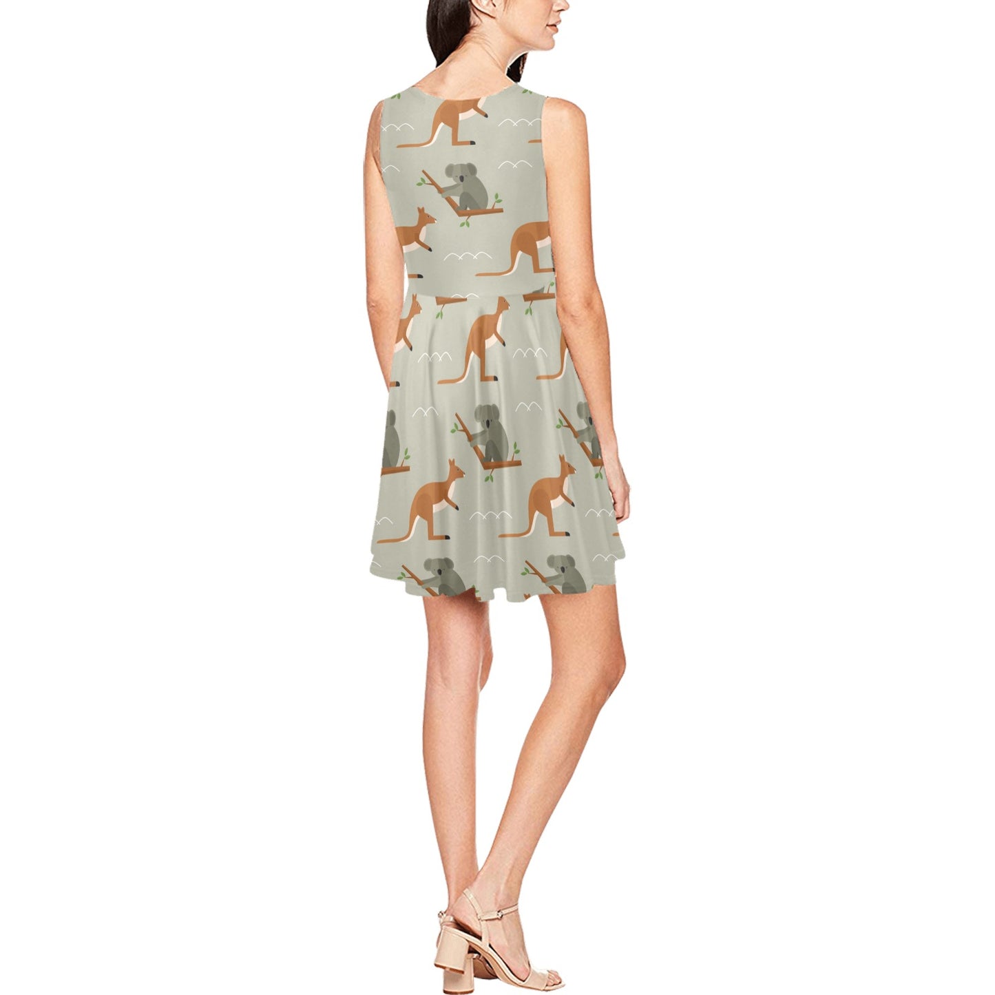 Koala Pattern Print Design 03 Sleeveless Dress