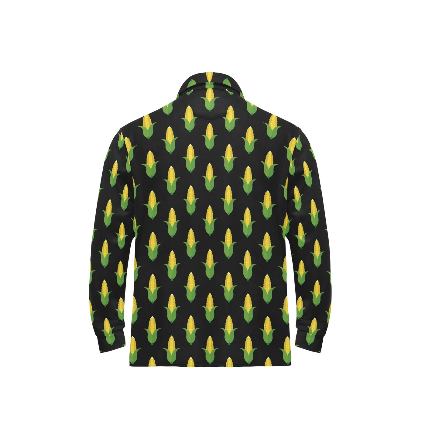 Corn Pattern Print Design 05 Long Sleeve Polo Shirt For Men's
