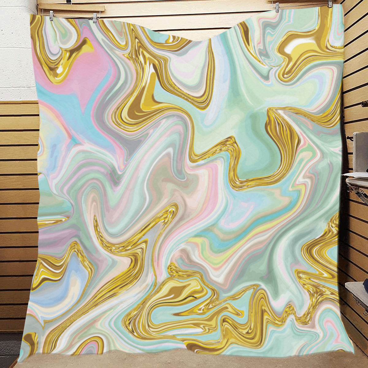 Gold Sweet Marble Premium Quilt