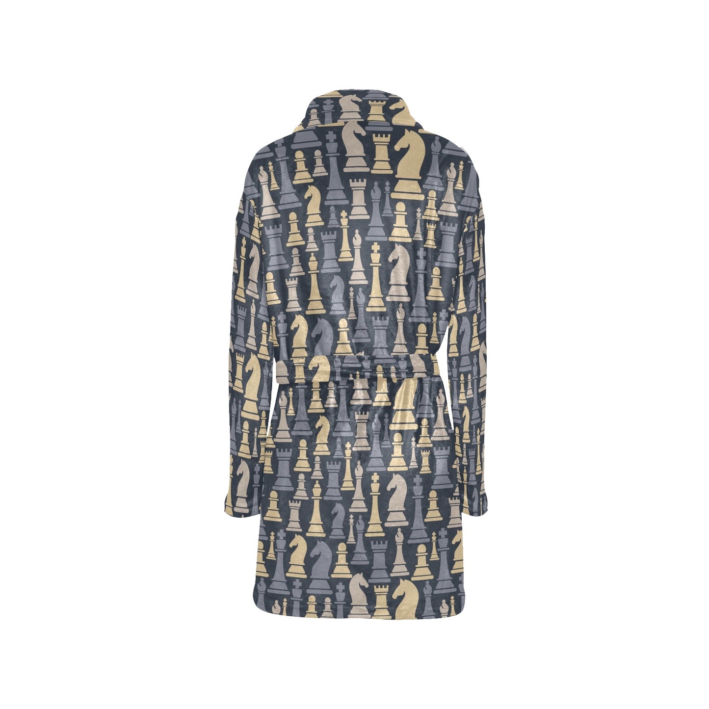 Chess Pattern Print Design 04 Women's Fleece Robe