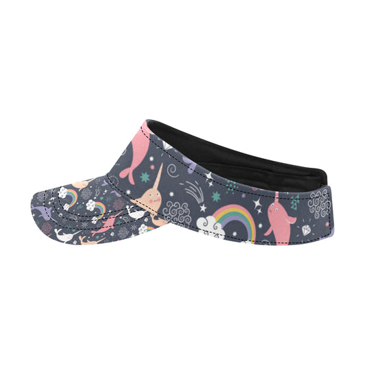 Narwhal Pattern Print Design 01 Unisex Sun Visor