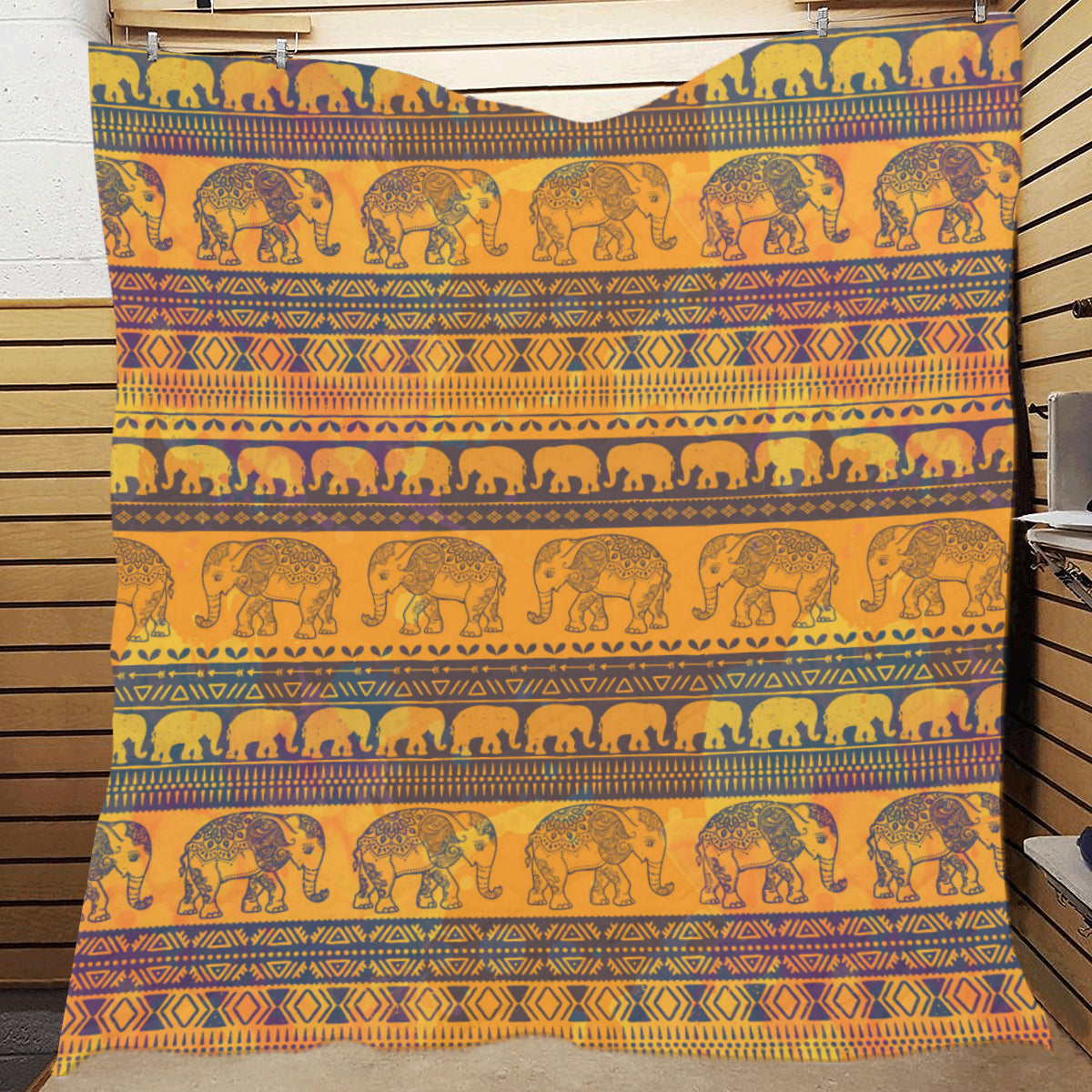 Elephant Aztec Premium Quilt