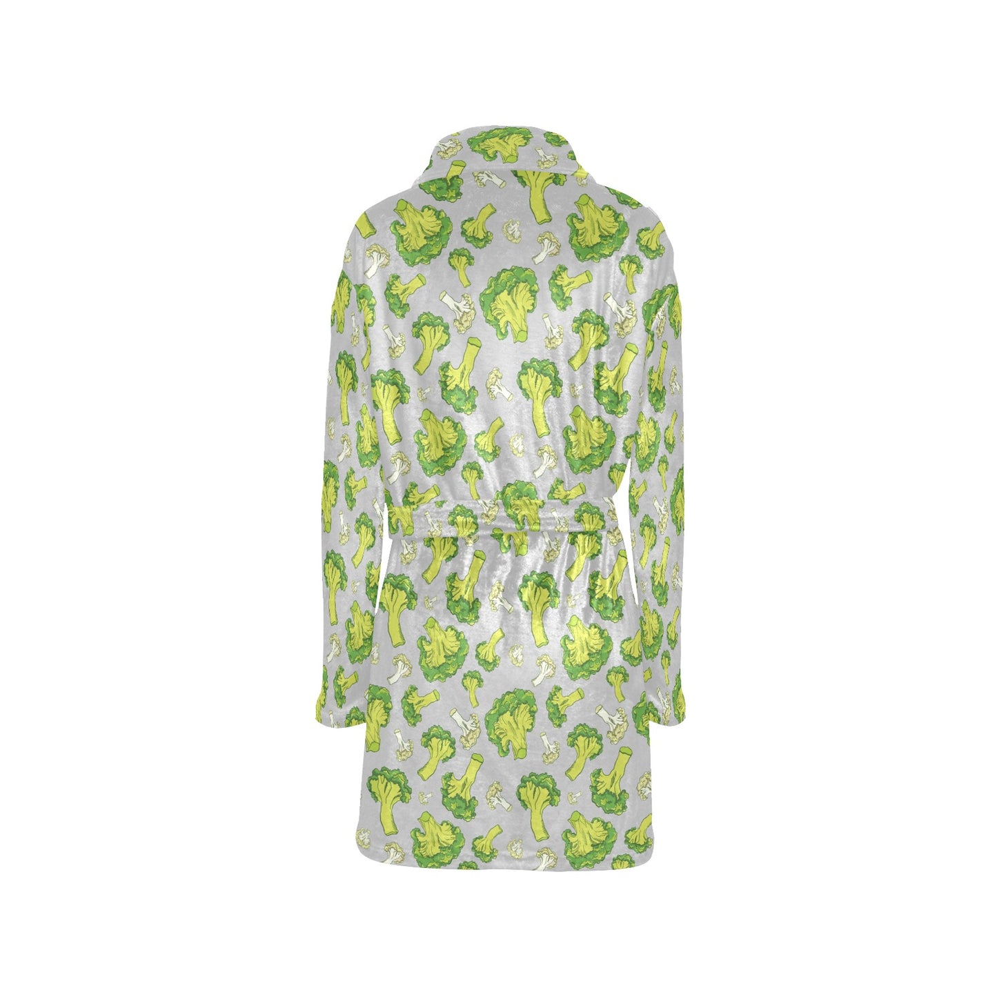 Broccoli Pattern Print Design 03 Women's Fleece Robe