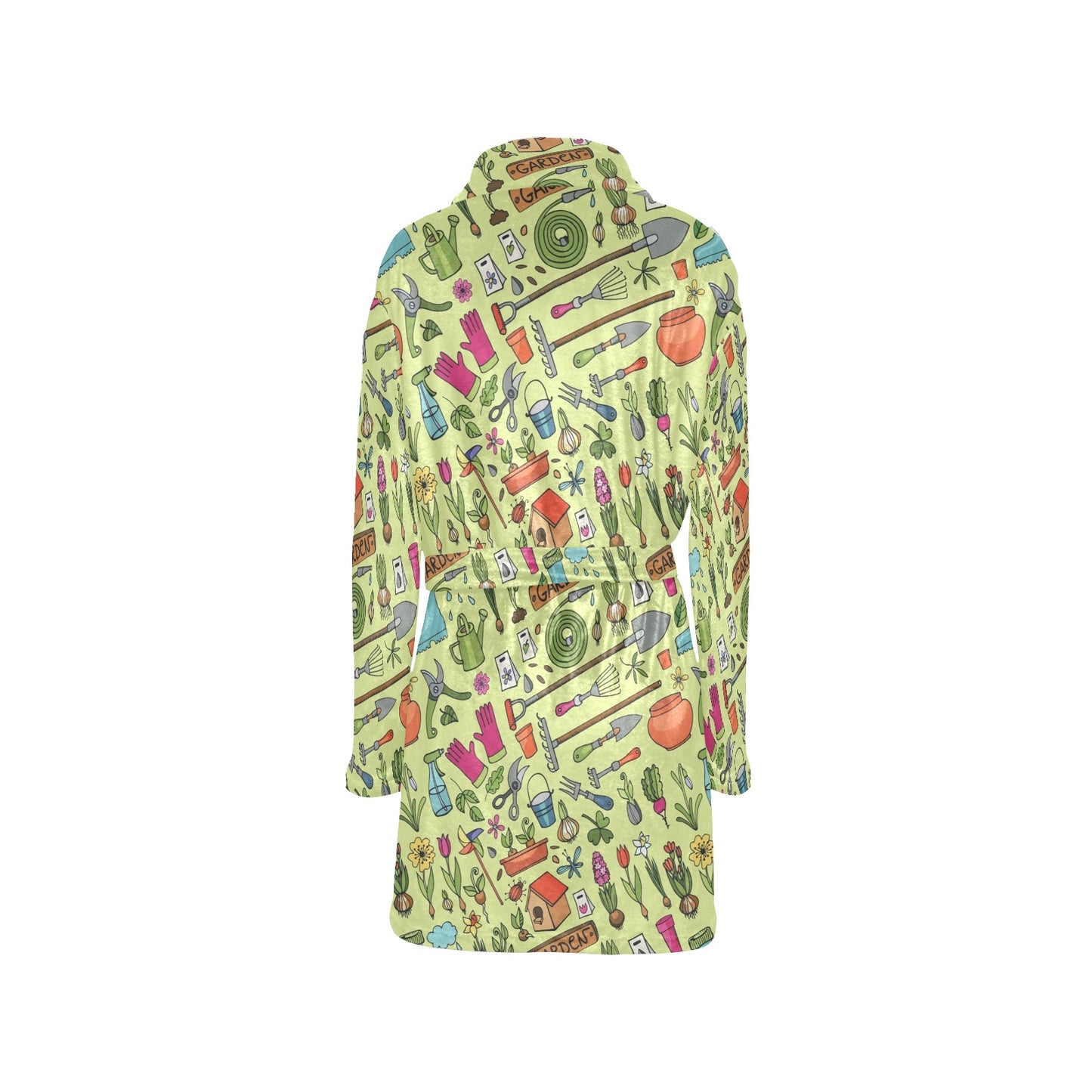 Gardening Pattern Print Design G02 Women's Fleece Robe