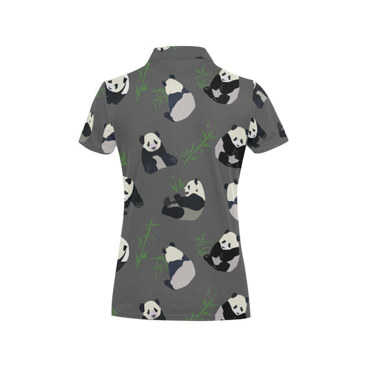 Panda Pattern Print Design A06 Women's Polo Shirt