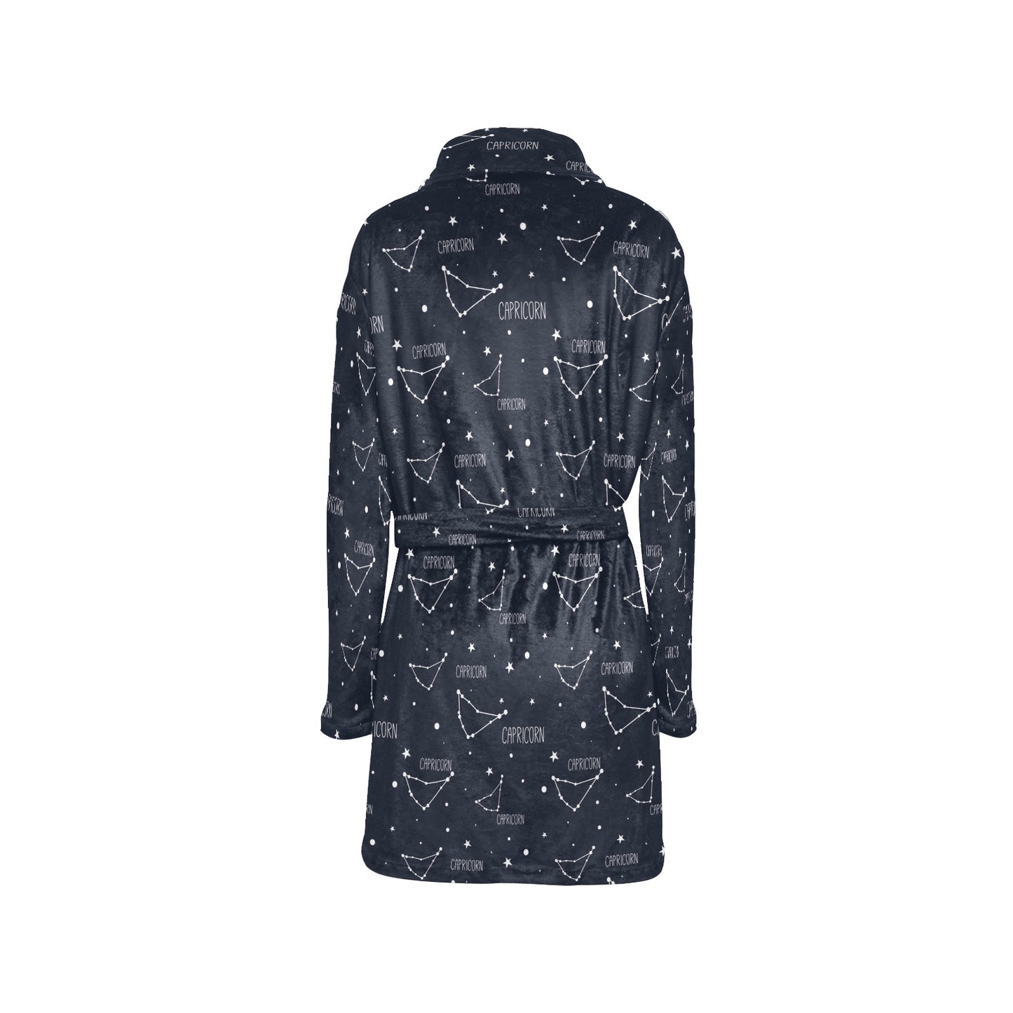Capricorn Zodiac Pattern Print Design 01 Women's Fleece Robe