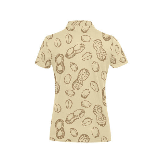 Peanut Pattern Print Design A02 Women's Polo Shirt
