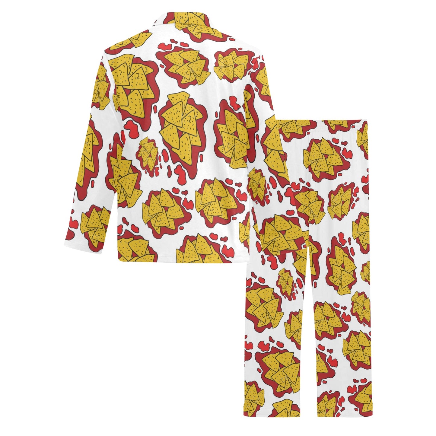 Nachos Pattern Print Design A03 Men's Long Pajama Set