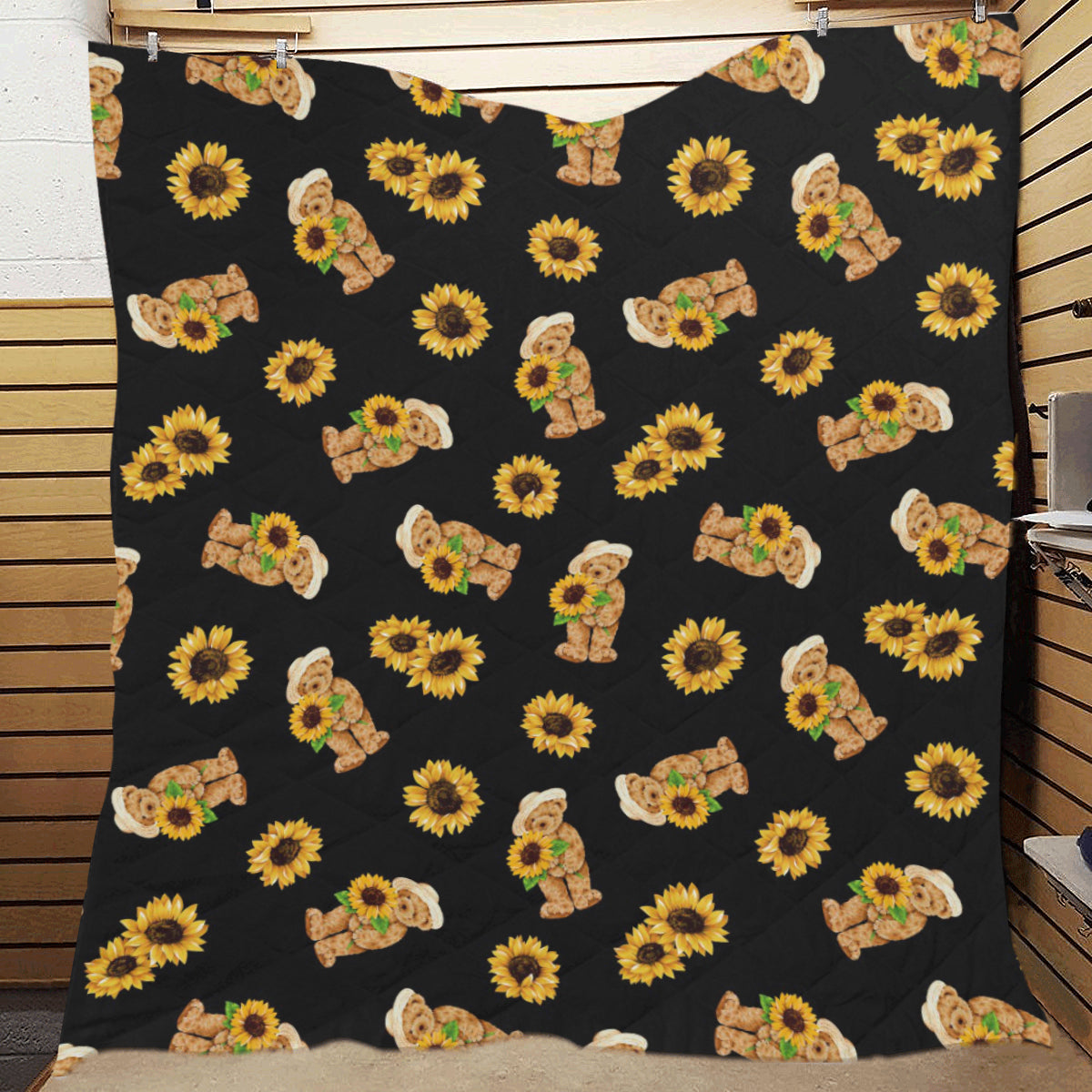 Sunflower Pattern Print Design SF016 Premium Quilt
