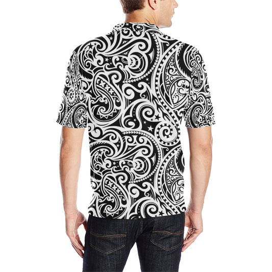 Polynesian Traditional Tribal Men Polo Shirt