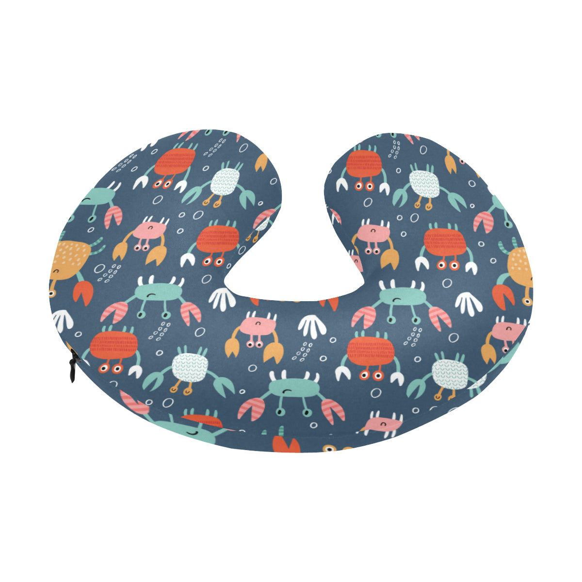 Crab Pattern Print Design 05 U-Shaped Travel Neck Pillow