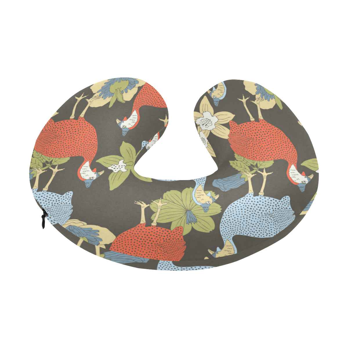 Guinea Fowl Pattern Print Design 02 U-Shaped Travel Neck Pillow