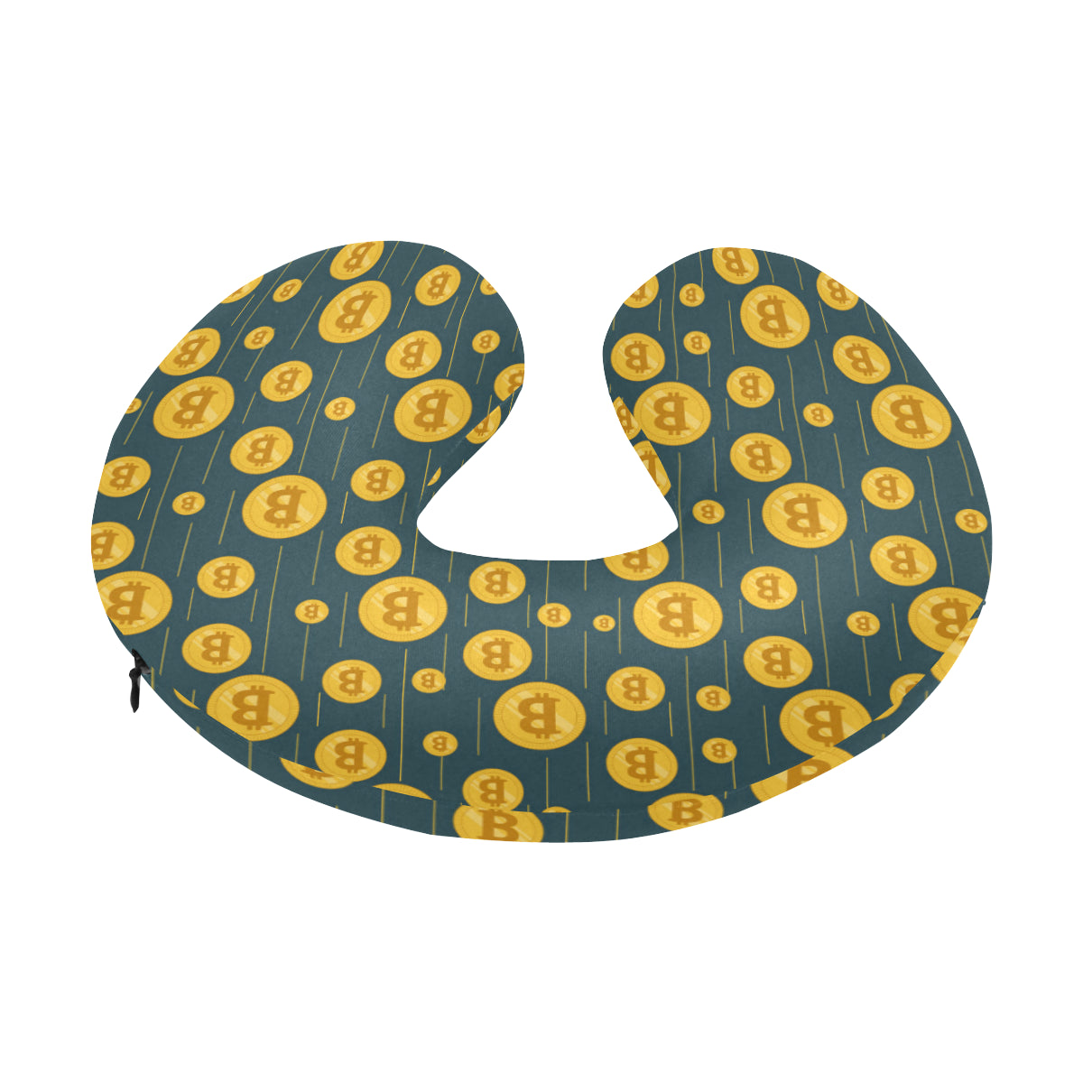 Bitcoin Pattern Print Design 01 U-Shaped Travel Neck Pillow