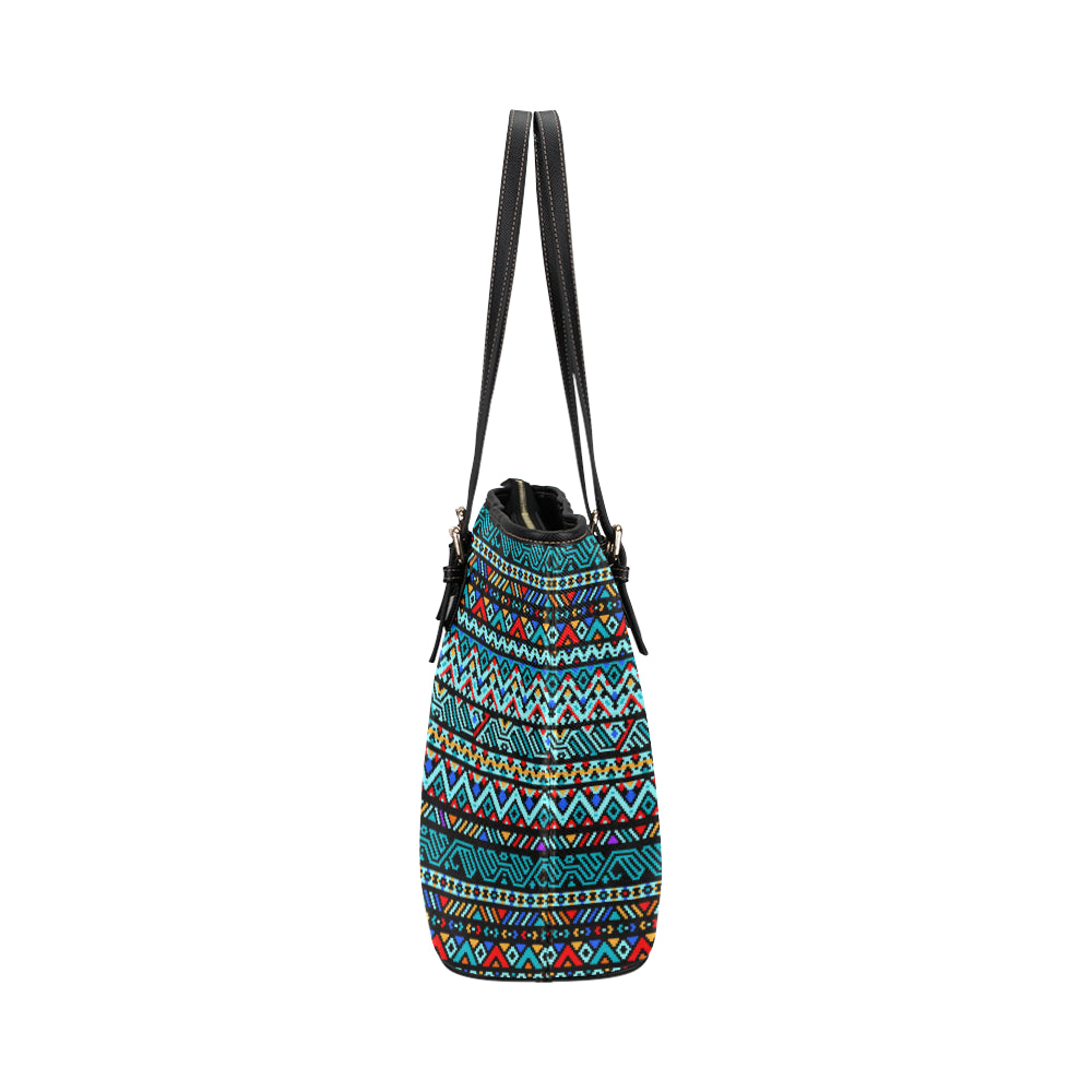 Southwestern Style Leather Tote Bag