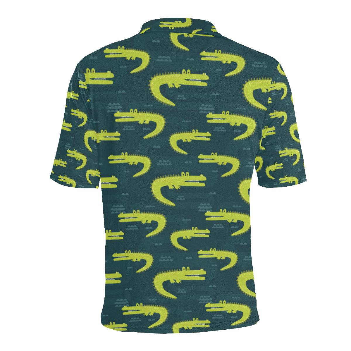 Alligator Pattern Print Design 03 Men Polo Shirt