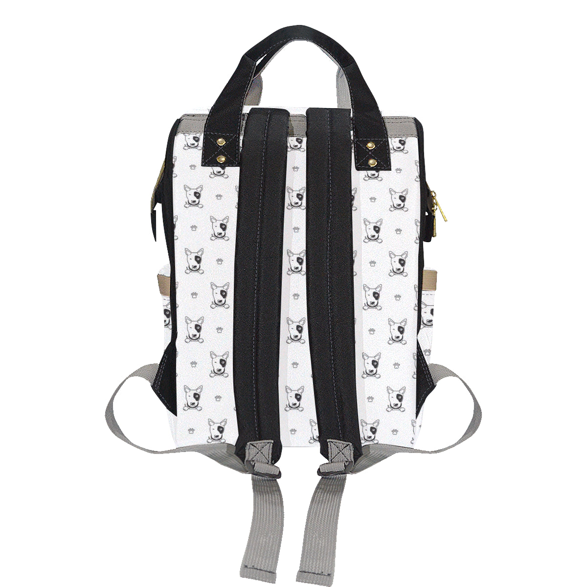 Bull Terriers Pattern Print Design 06 Diaper Bag Backpack
