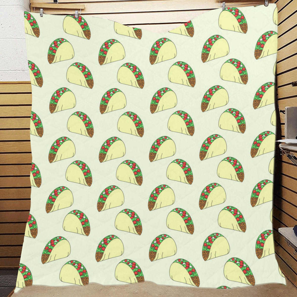 Taco Pattern Print Design TC05 Premium Quilt