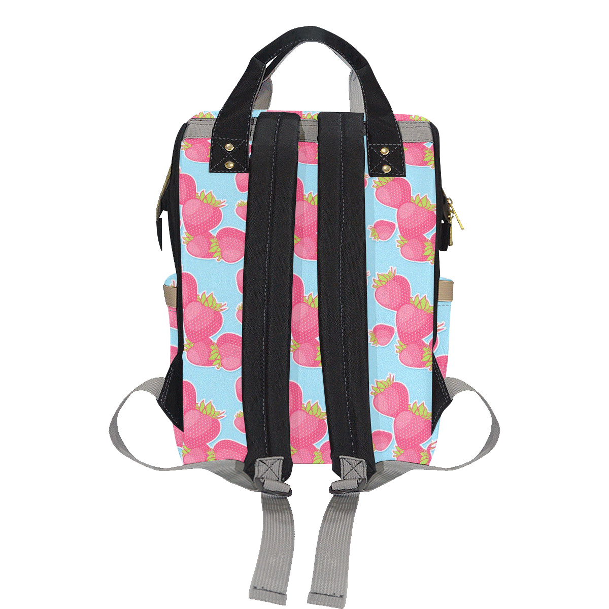 Strawberry Pattern Print Design SB04 Diaper Bag Backpack