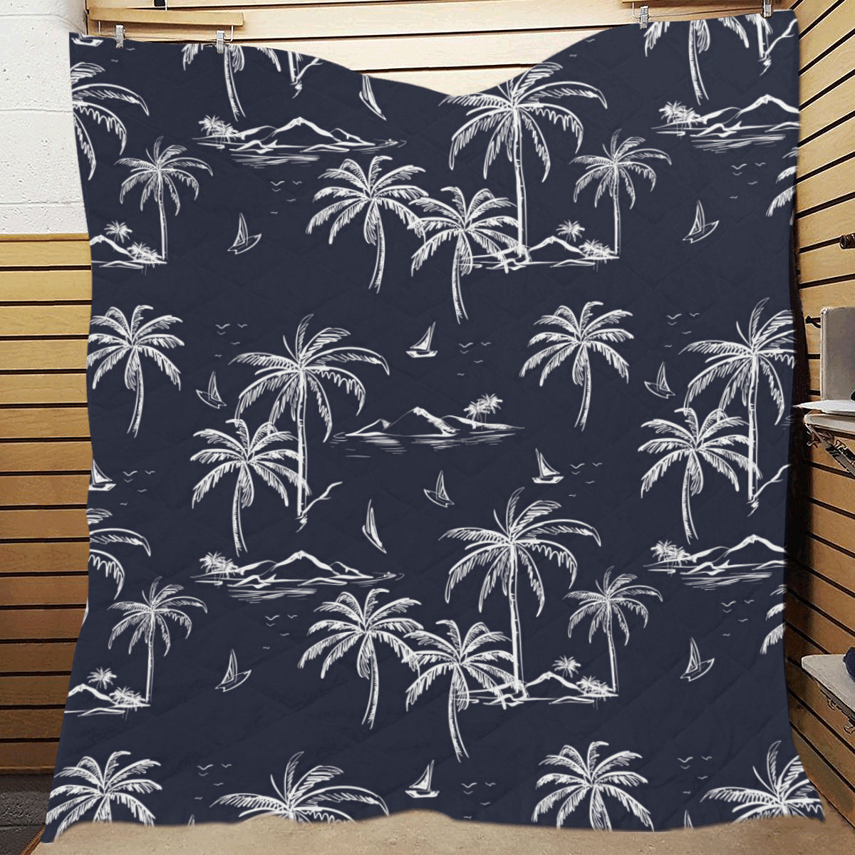 Pacific island Pattern Print Design A02 Premium Quilt