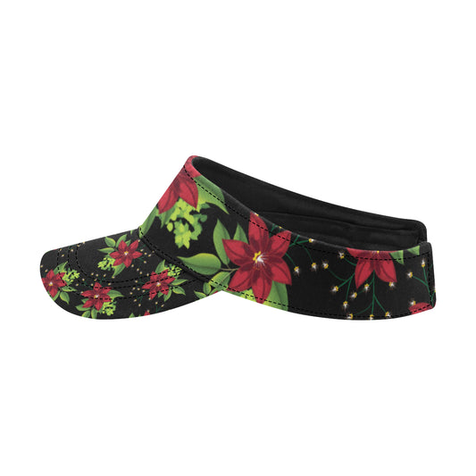 Poinsettia Pattern Print Design A01 Unisex Sun Visor