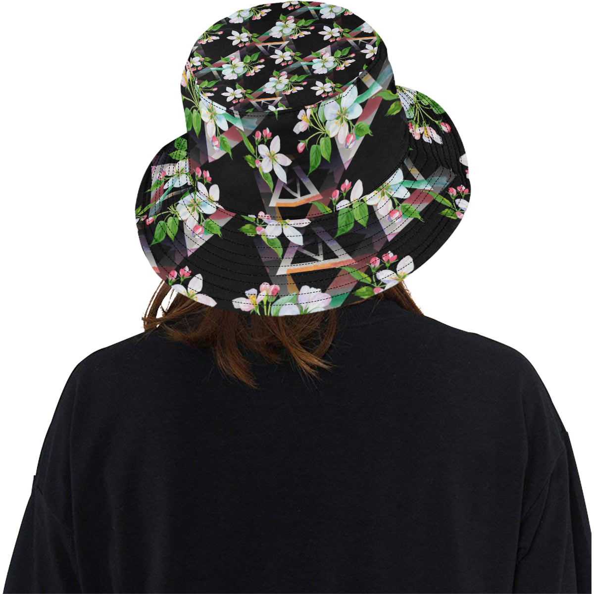 Apple blossom Pattern Print Design AB07 Unisex Bucket Hat